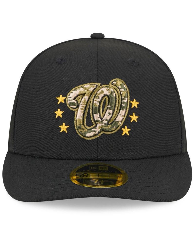 Men's Black Washington Nationals 2024 Armed Forces Day Low Profile 59FIFTY Fitted Hat