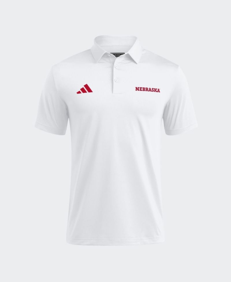 Men's White Nebraska Huskers Ultimate 365 Solid Polo Shirt
