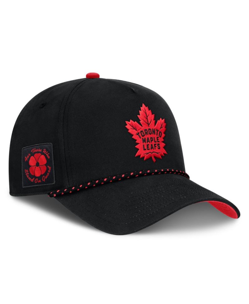 Men's Black Toronto Maple Leafs Canada Military Appreciation Authentic Pro A-Frame Adjustable Hat