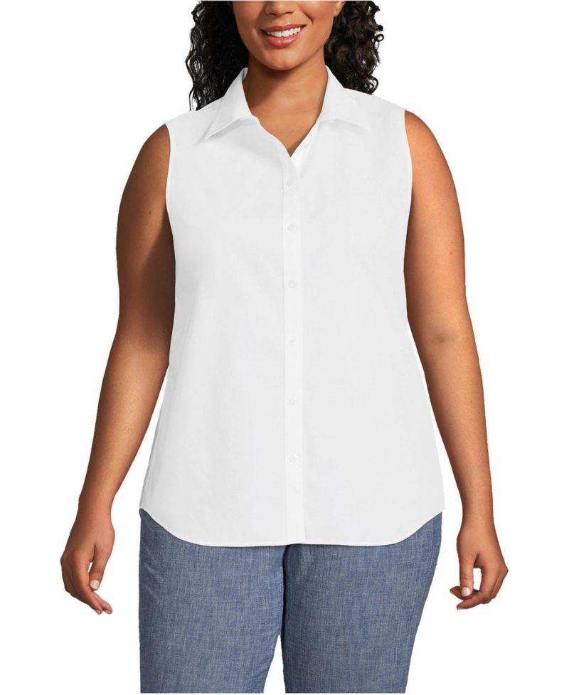 Plus Size No Iron Sleeveless Shirt
