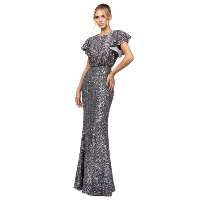 Women's Teresa Flutter Sleeve Gown