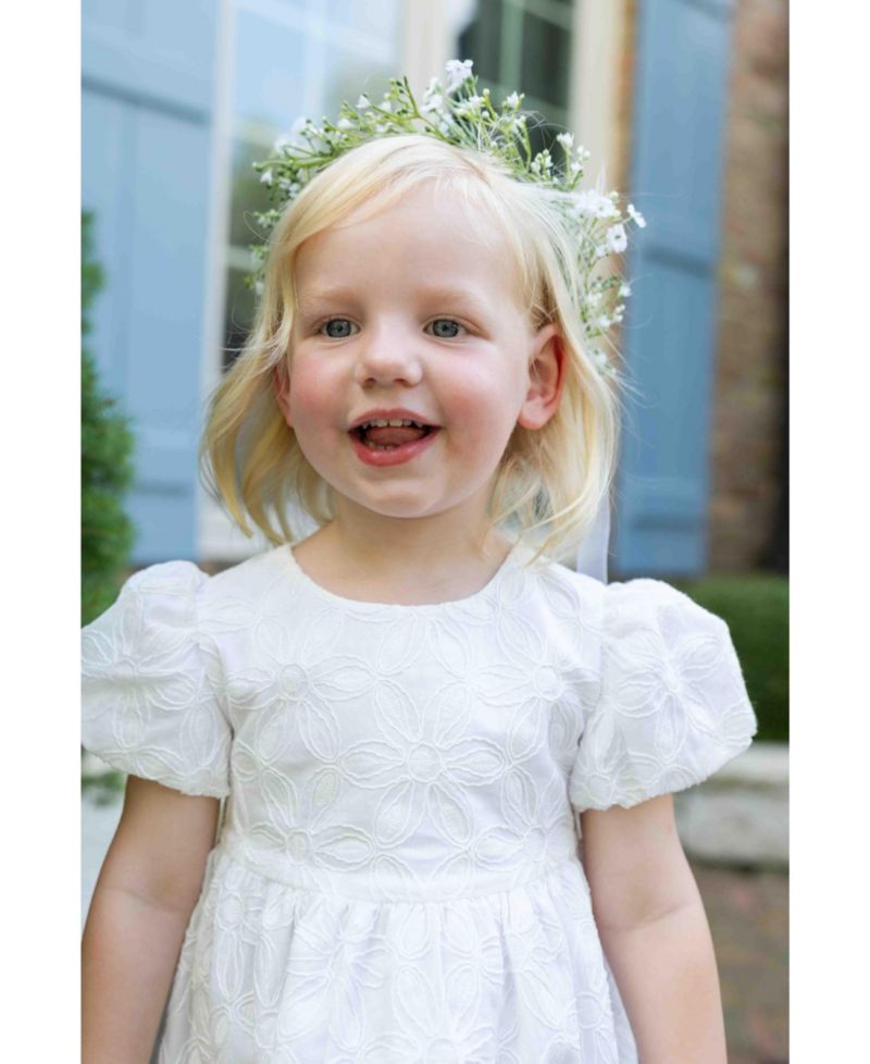 Little Girls Embroidered Floral Dress