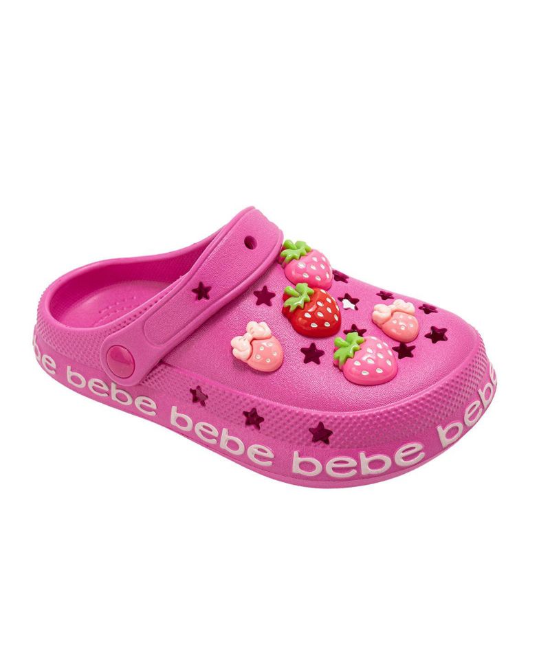 Little Girls EVA Lightweight Clogs - Slip - On Comfy Shoes with Fruit Charms