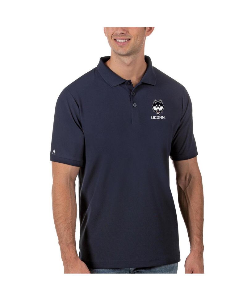 Men's Navy UConn Huskies Legacy Pique Polo