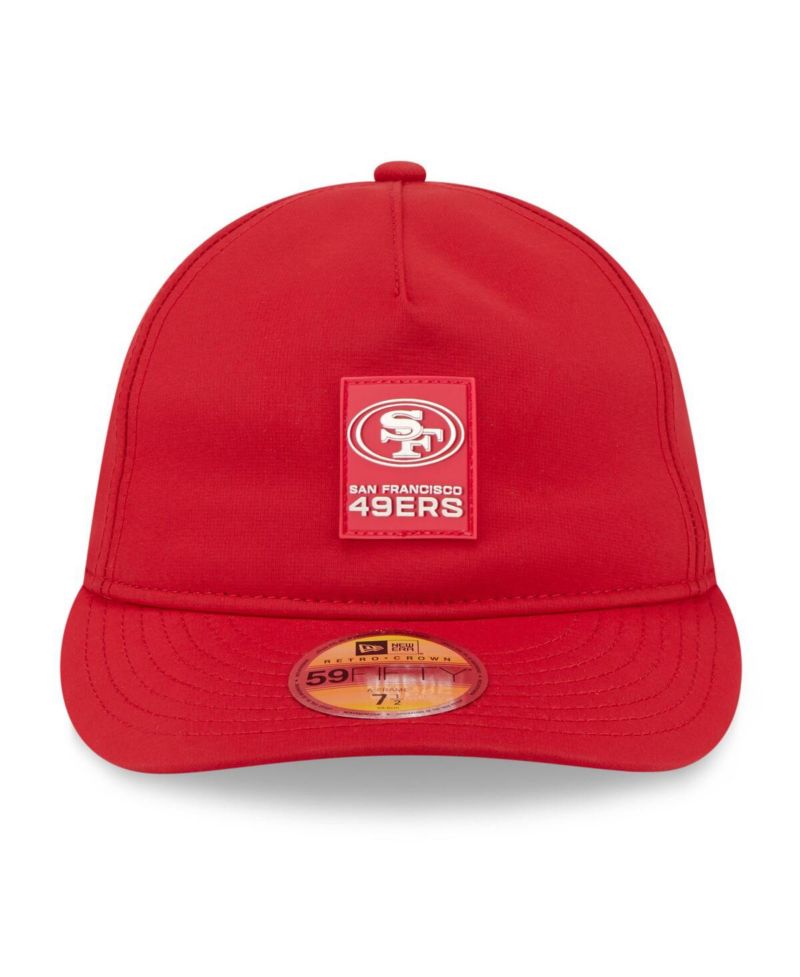 Men's Scarlet San Francisco 49ers 2025 Sideline Retro Crown 59FIFTY Fitted Hat