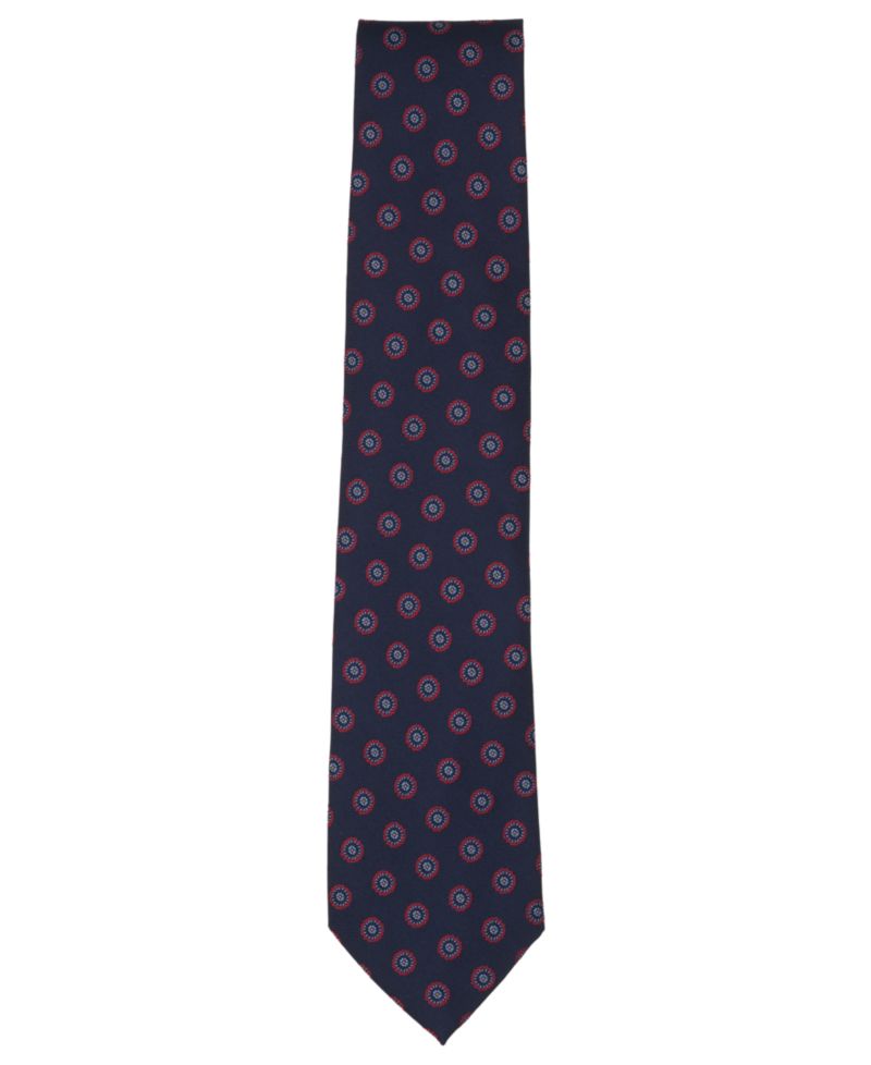 Men's Circle Flower Medallion Classic Tie