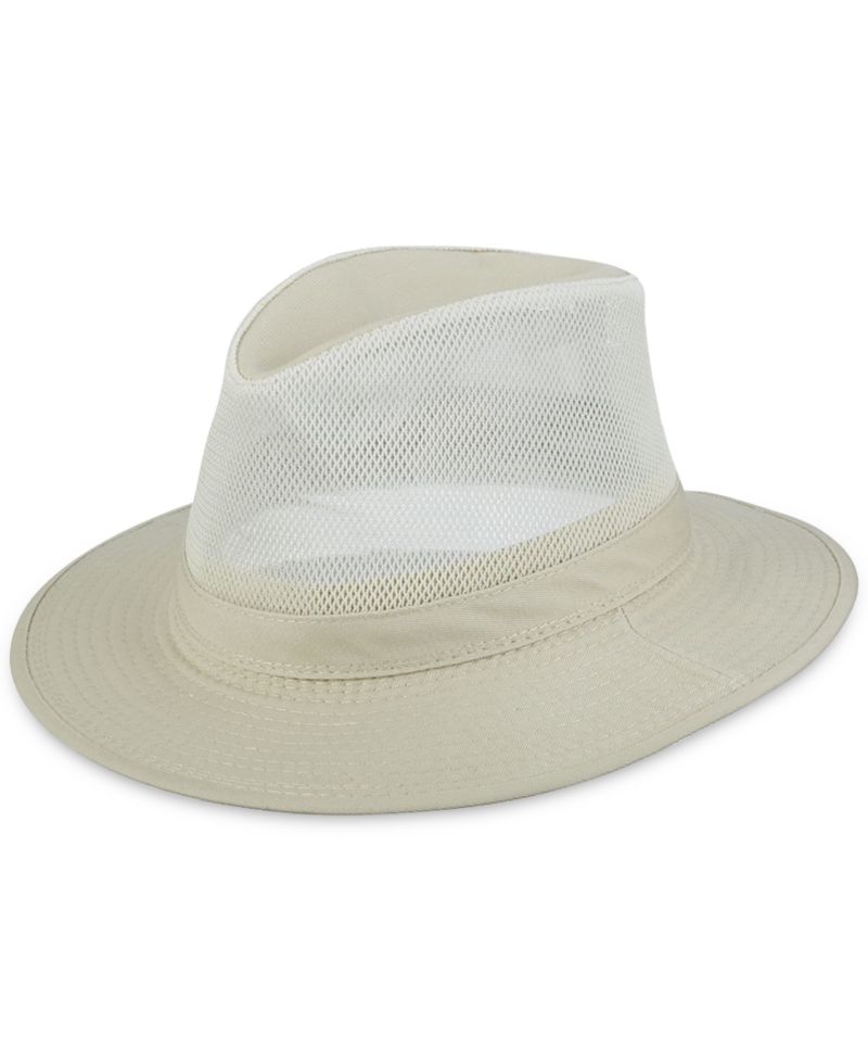 Men's Washed Twill Mesh Safari Hat