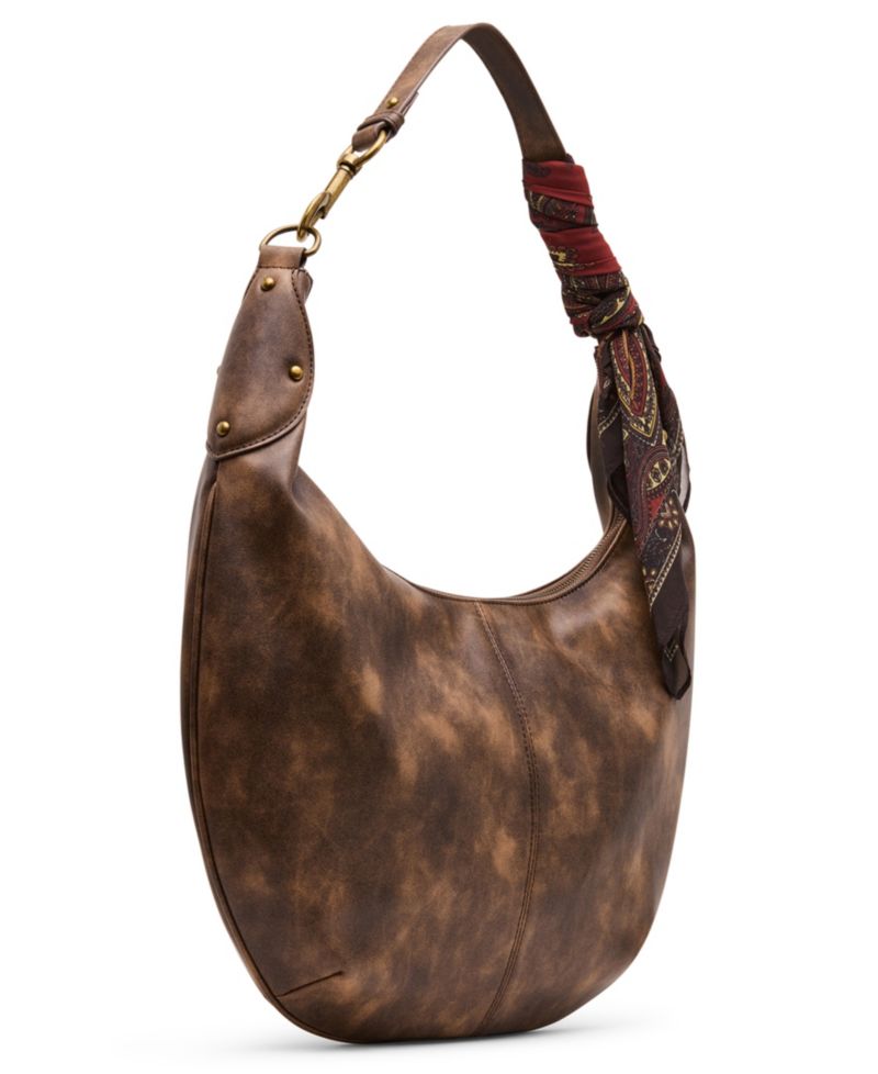 Olga-P Polyurethane Small Hobo Handbag