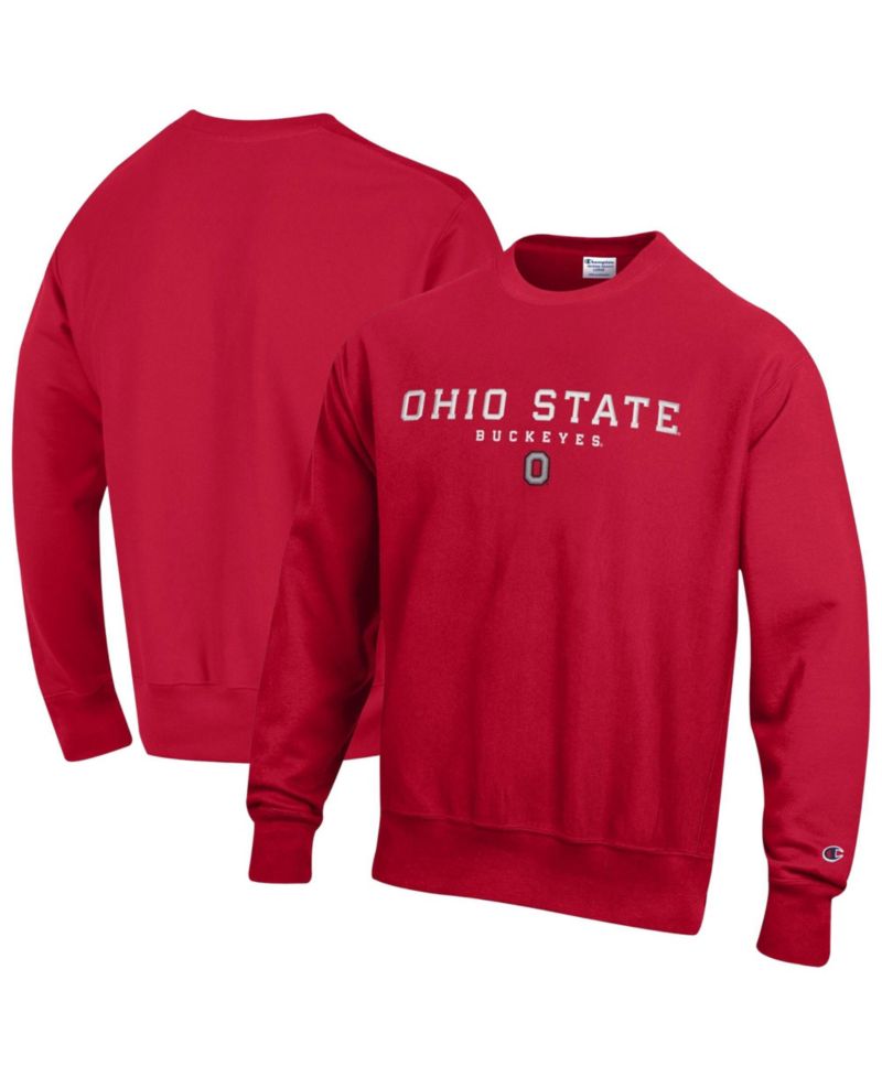 Men's Scarlet Ohio State Buckeyes Relentless Reverse Weave Sweatshirt