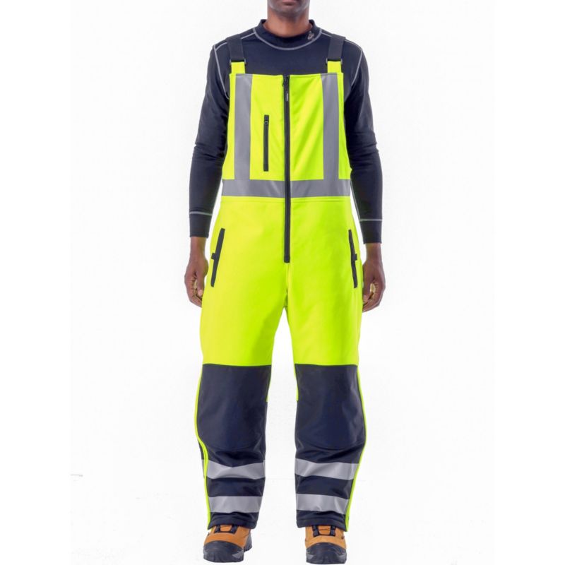Men's Hi Vis Insulated Softshell High-Bib Overalls, -20&deg;F (-29&deg;C)