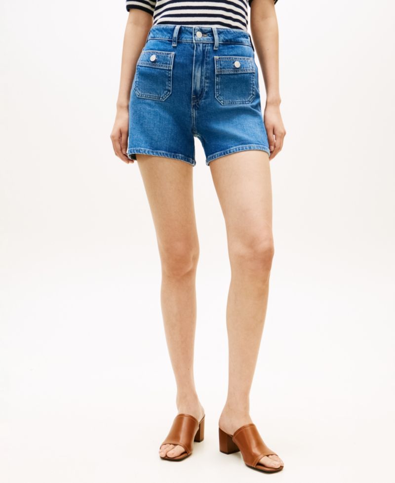 Women's Denim Patch Pocket Shorts