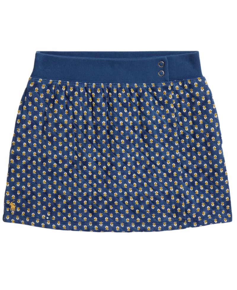 Girls' 7-16 Floral Quilted Wrap Skirt