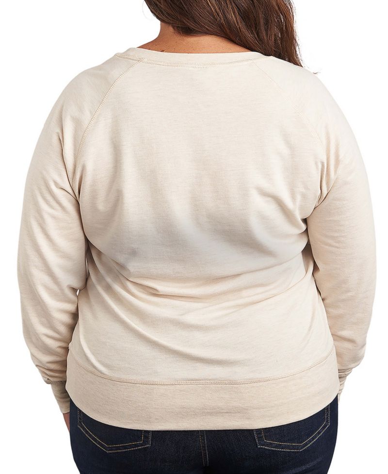 Plus Size Thanksgiving Pie Snoopy and Woodstock French Terry Long Sleeve T-Shirt
