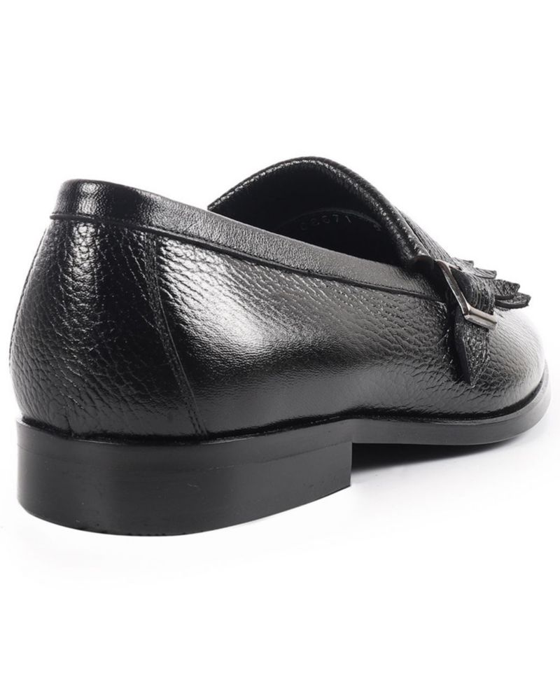 Men's Tortoise Monk Strap Slip-On Dress Loafers