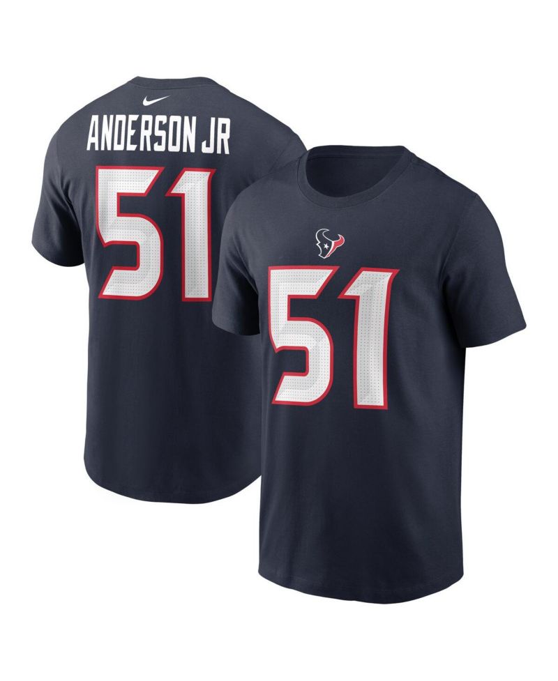 Men's Will Anderson Jr. Navy Houston Texans Player Name & Number T-Shirt