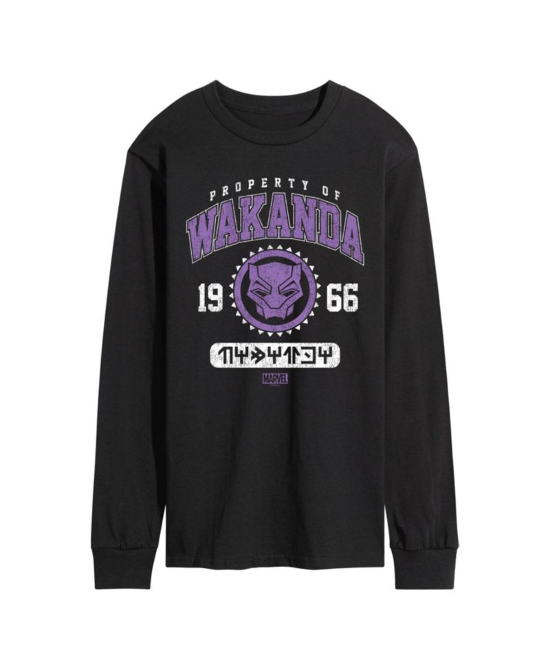 Men's Black Panther Wakanda Long Sleeve T-Shirt