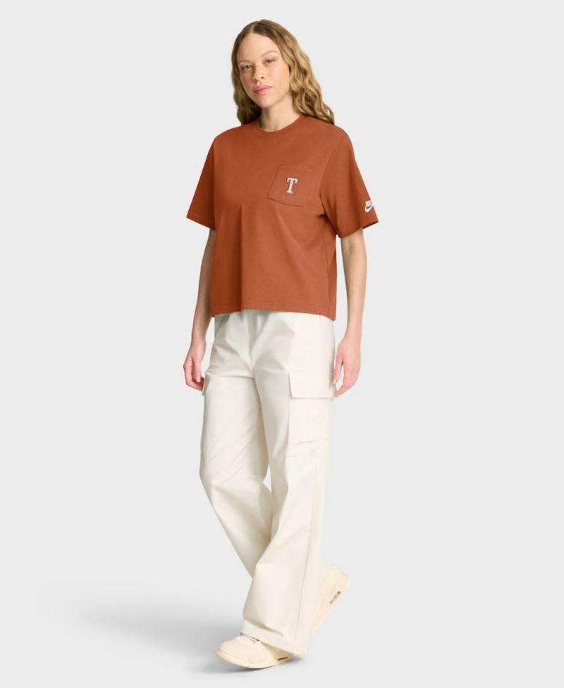 Women's Texas Orange Texas Longhorns Legacy Pocket Boxy T-Shirt