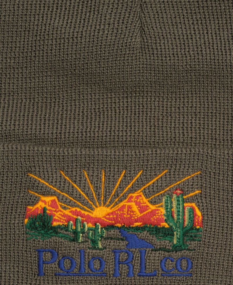 Men's Desert Embroidered Polo Beanie