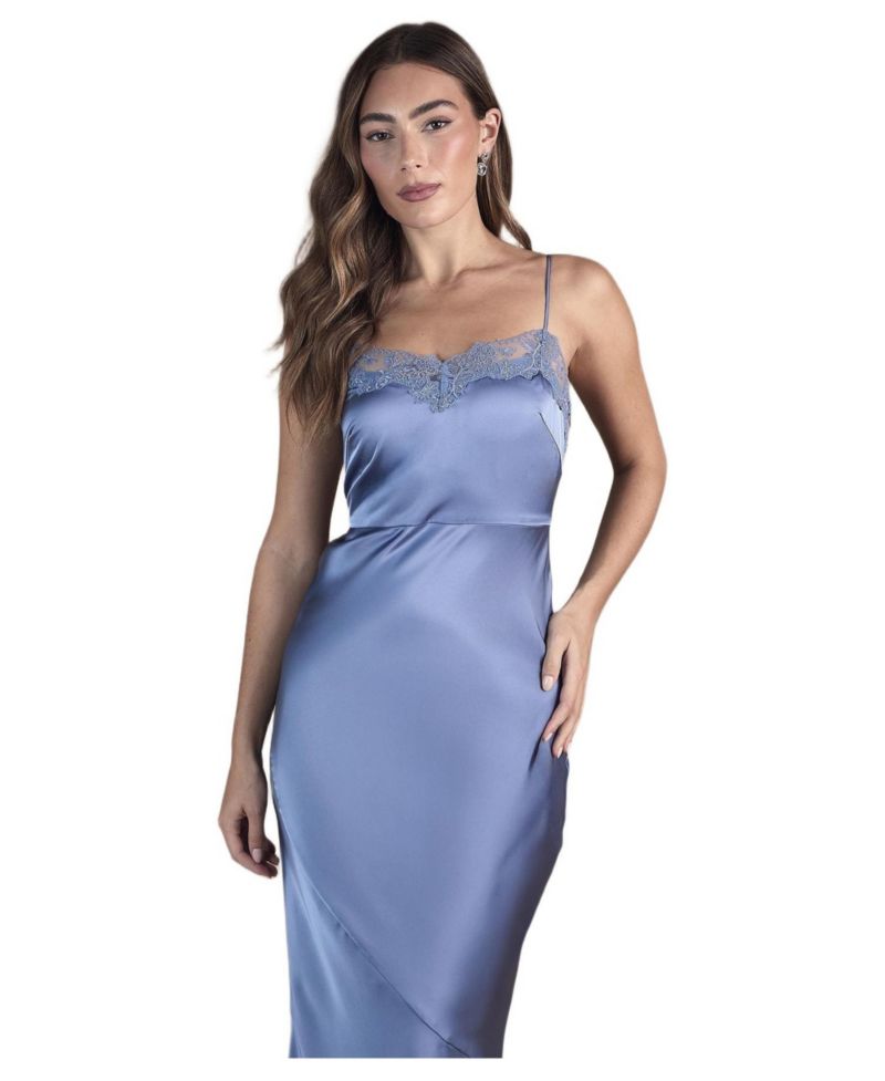 Women's Satin Maxi Bridesmaid Dress