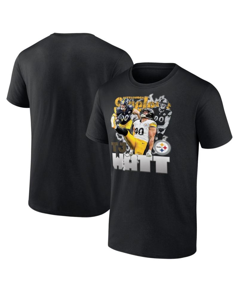 Men's T.J. Watt Black Pittsburgh Steelers Notorious Player Graphic T-Shirt