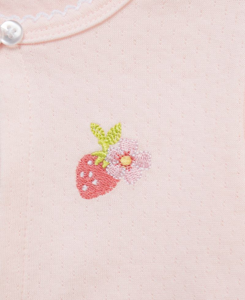 Baby Girls' Short-Sleeve Dress, Cardigan and Diaper Cover, 3-Piece Set