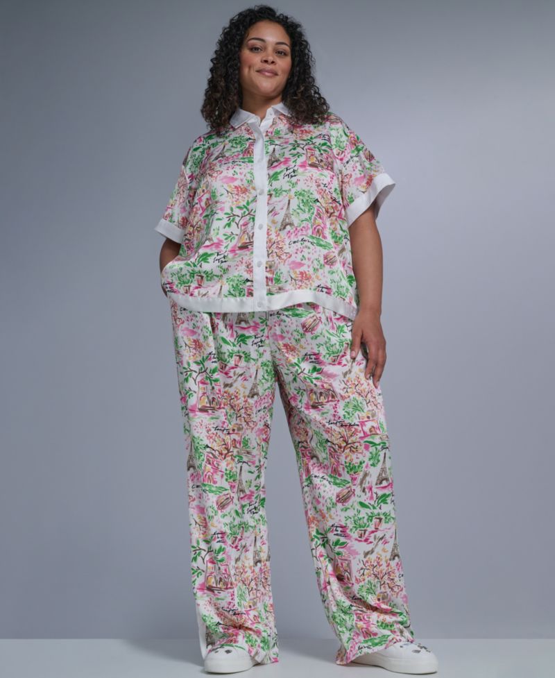 Plus Size Printed Soft Pants