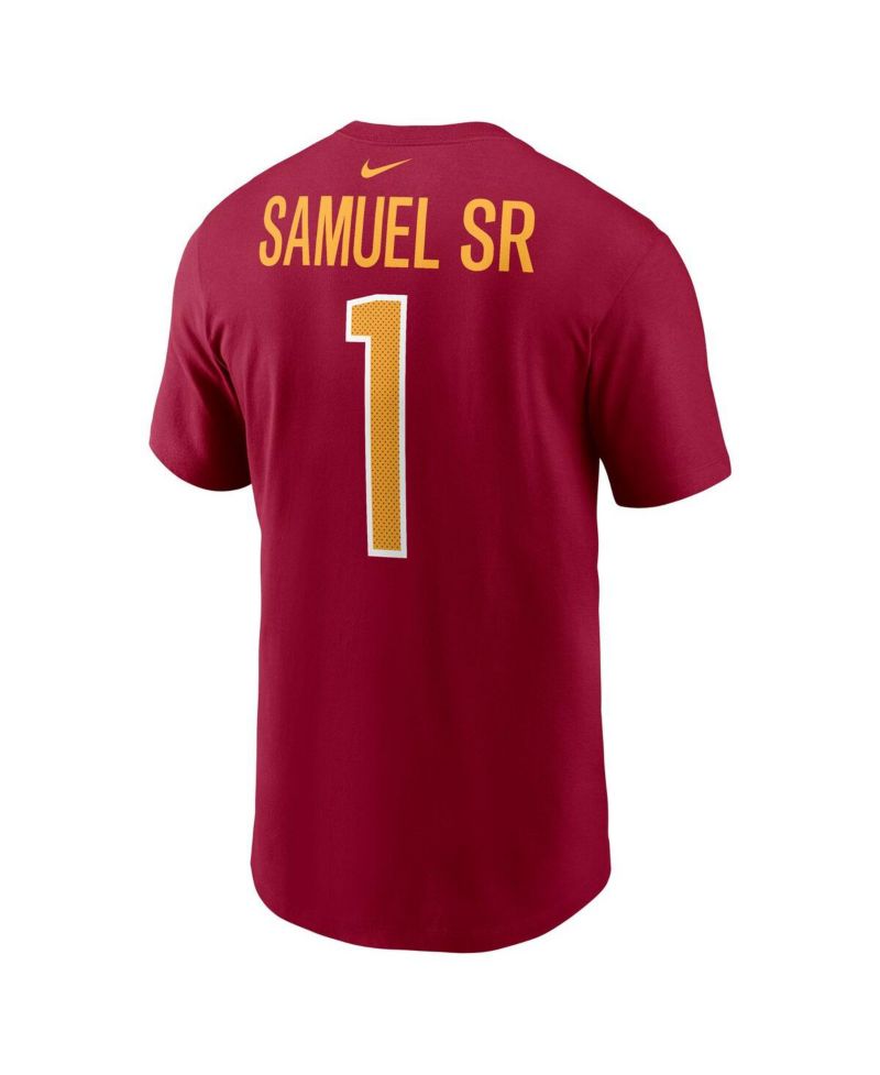 Men's Deebo Samuel Sr Burgundy Washington Commanders Name & Number T-Shirt