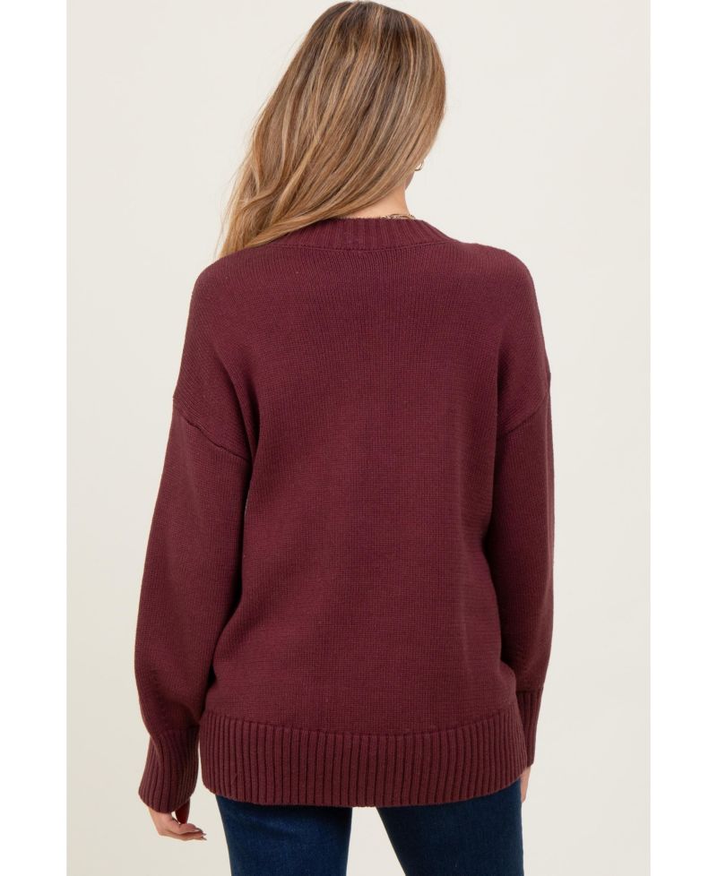 Women's Cream Drop Shoulder Oversized Sweater