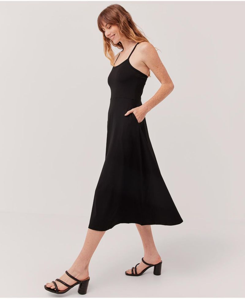 Women's Cotton Fit & Flare Midi Dress