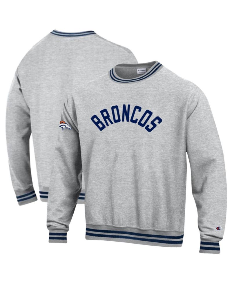Men's Denver Broncos Reverse Weave Yarn Dye Heavyweight Sweatshirt