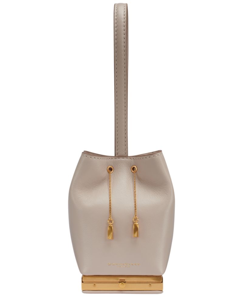 Sisal Mini Leather Clutch Shoulder Bag