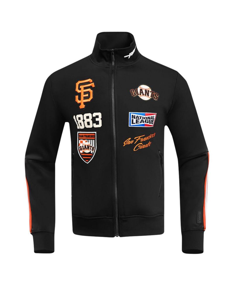 Men's Black San Francisco Giants Fast Lane Full-Zip Track Jacket