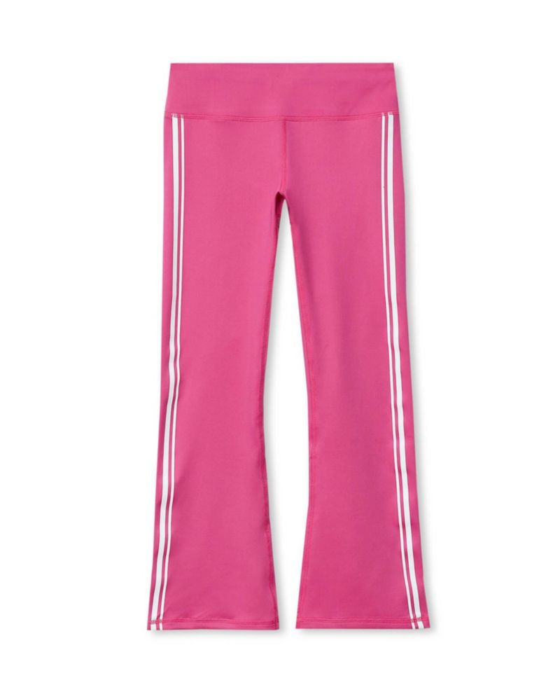 Girls Active Flare Leggings with Side Stripe