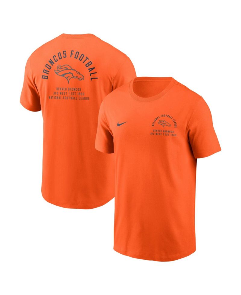 Men's Orange Denver Broncos Split Logo T-Shirt