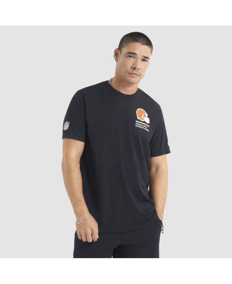 Men's Black Cleveland Browns 2025 NFL Crucial Catch Tri-Blend Dri-FIT T-Shirt