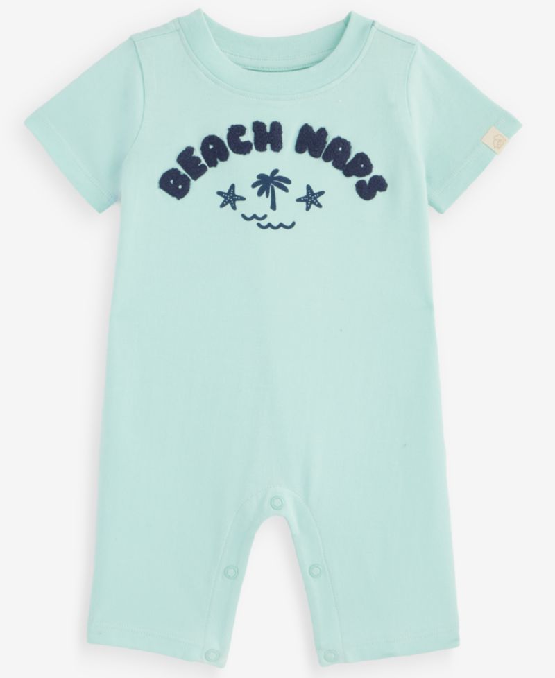 Baby Boys' 0M-24M Beach Naps Cotton Romper