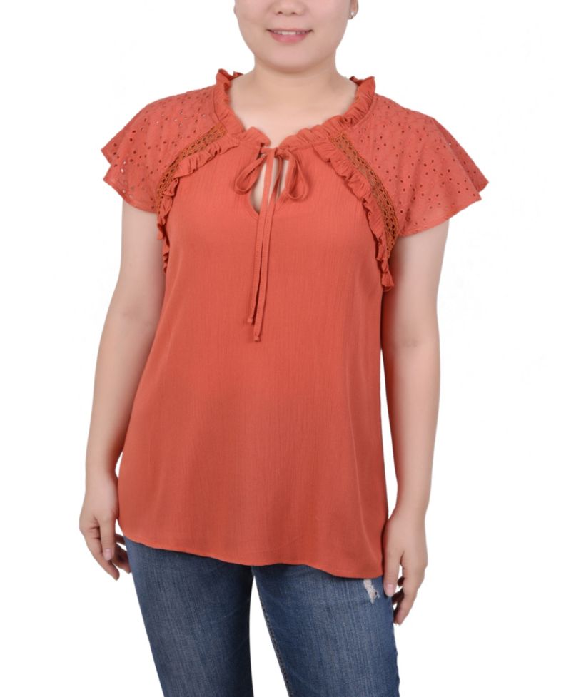 Women's Eyelet Sleeve Blouse