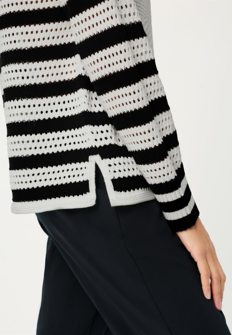 Women's Abstract Open Knit Sweater