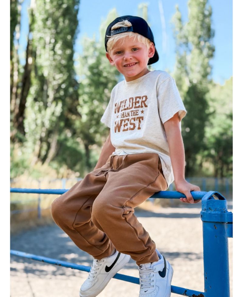 Little Boys 5Y - 8Y Wilder Than The West Western Short Sleeve T-Shirt