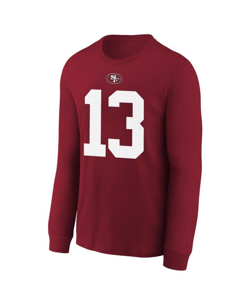 Big Boys and Girls Brock Purdy Scarlet San Francisco 49ers Player Name & Number Long Sleeve T-Shirt