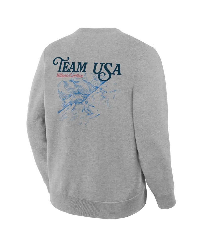 Men's Heather Gray Team USA Milano Cortina 2026 Winter Olympics Snowboarding Sweatshirt