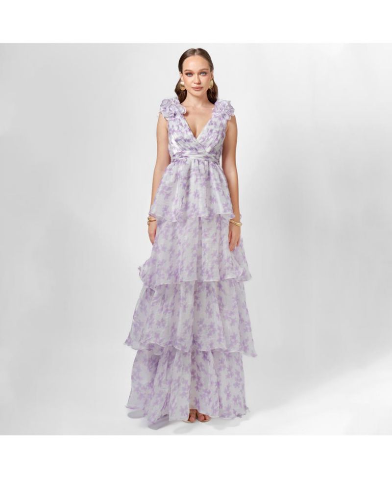 Women's Violeta Tiered Print Gown