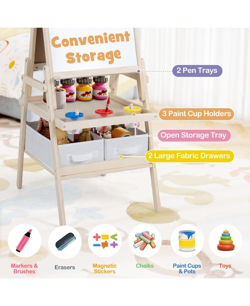 Ages 3+ Double-Sided Magnetic Easel