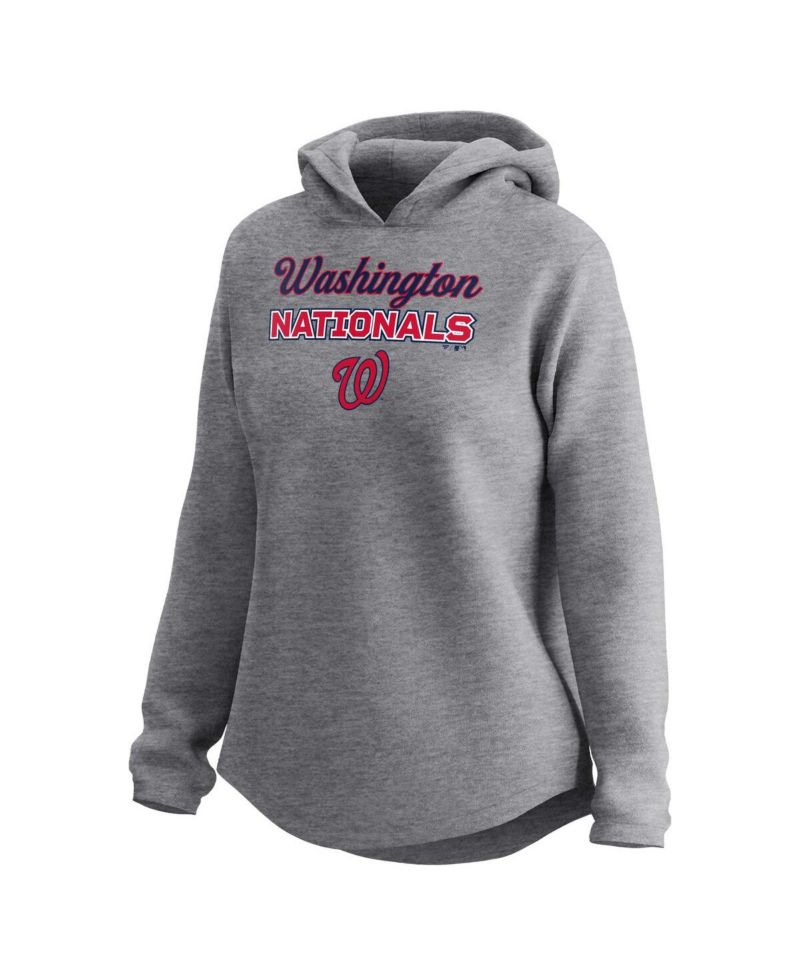 Women's Gray Washington Nationals Legacy Pullover Hoodie and Sweatpants Set