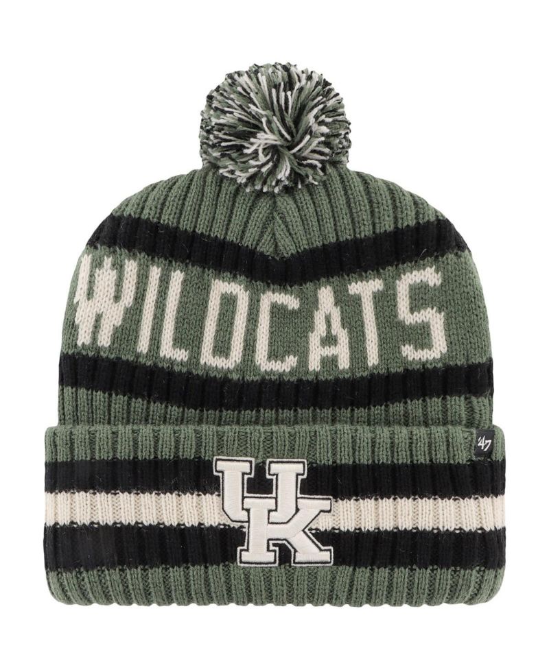 Men's Green Kentucky Wildcats OHT Military Appreciation Bering Cuffed Knit Hat with Pom