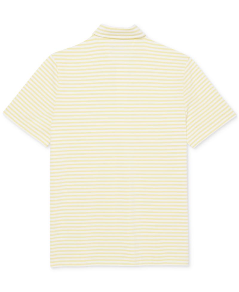 Men's Short Sleeve Striped Performance Polo Shirt