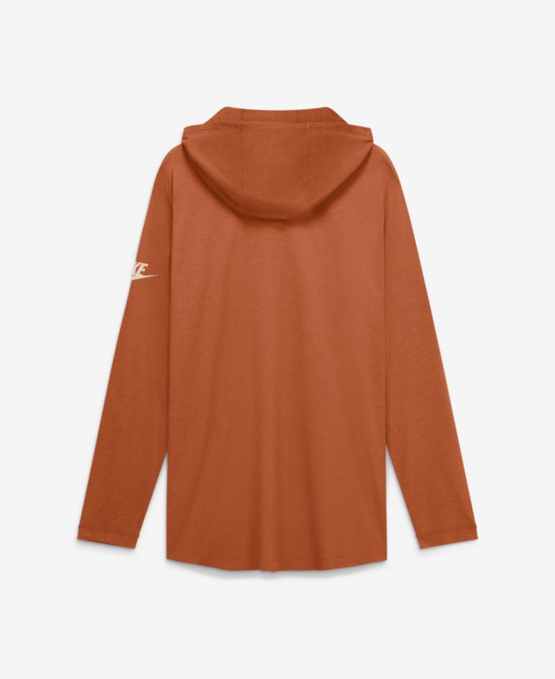 Men's Texas Orange Texas Longhorns Legacy Arch Tri-Blend Long Sleeve Hooded T-Shirt