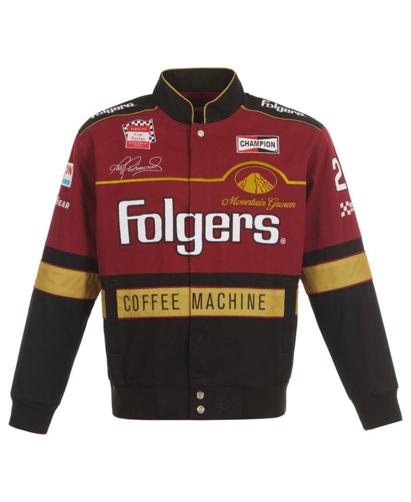 Men's Maroon/Black Tim Richmond Folgers Twill Uniform Full-Snap Jacket