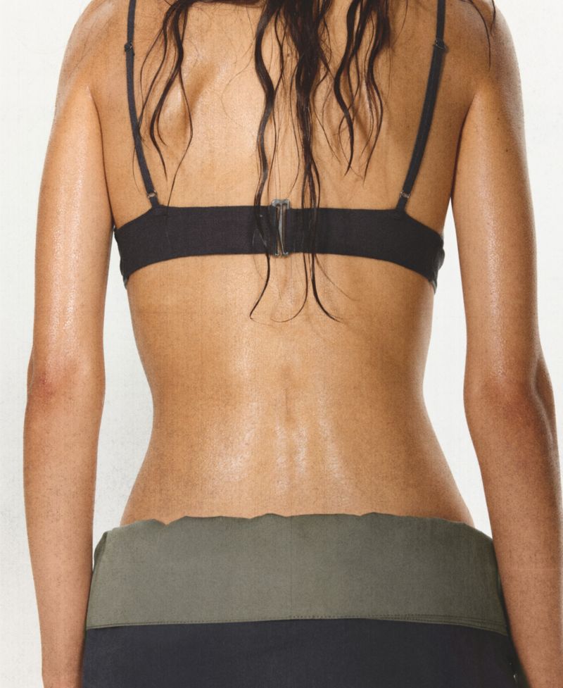 Women's Sheer Crop V-Neck Top