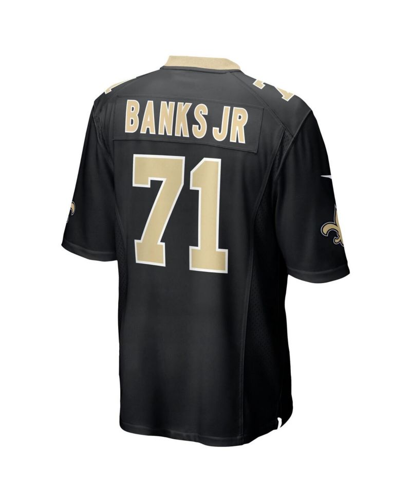 Men's Kelvin Banks Jr. Black New Orleans Saints 2025 NFL Draft First Round Pick Game Jersey
